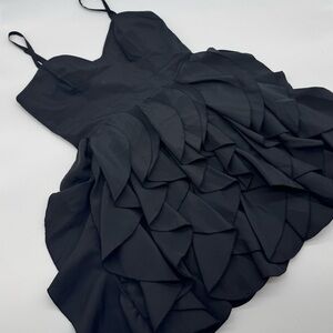 black cocktail mini dress